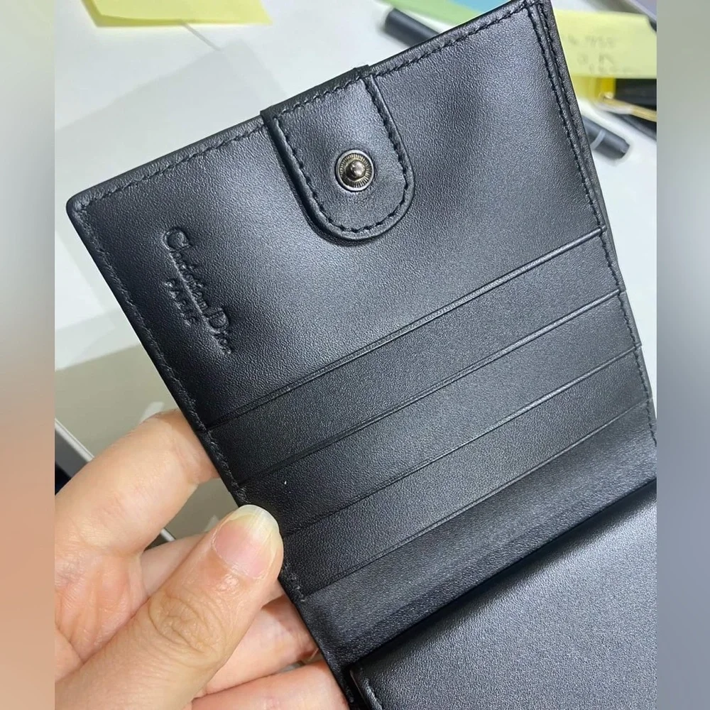 Dior black compact wallet unused item